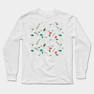 Spring Wild Flowers Pattern Long Sleeve T-Shirt